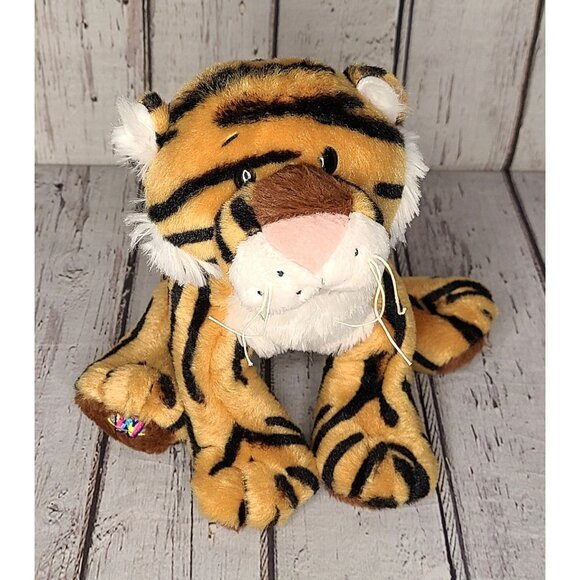9" Ganz Webkinz Bengal Tiger HM166 Plush Stuffed Animal Cat Stripes Africa - Picture 1 of 3